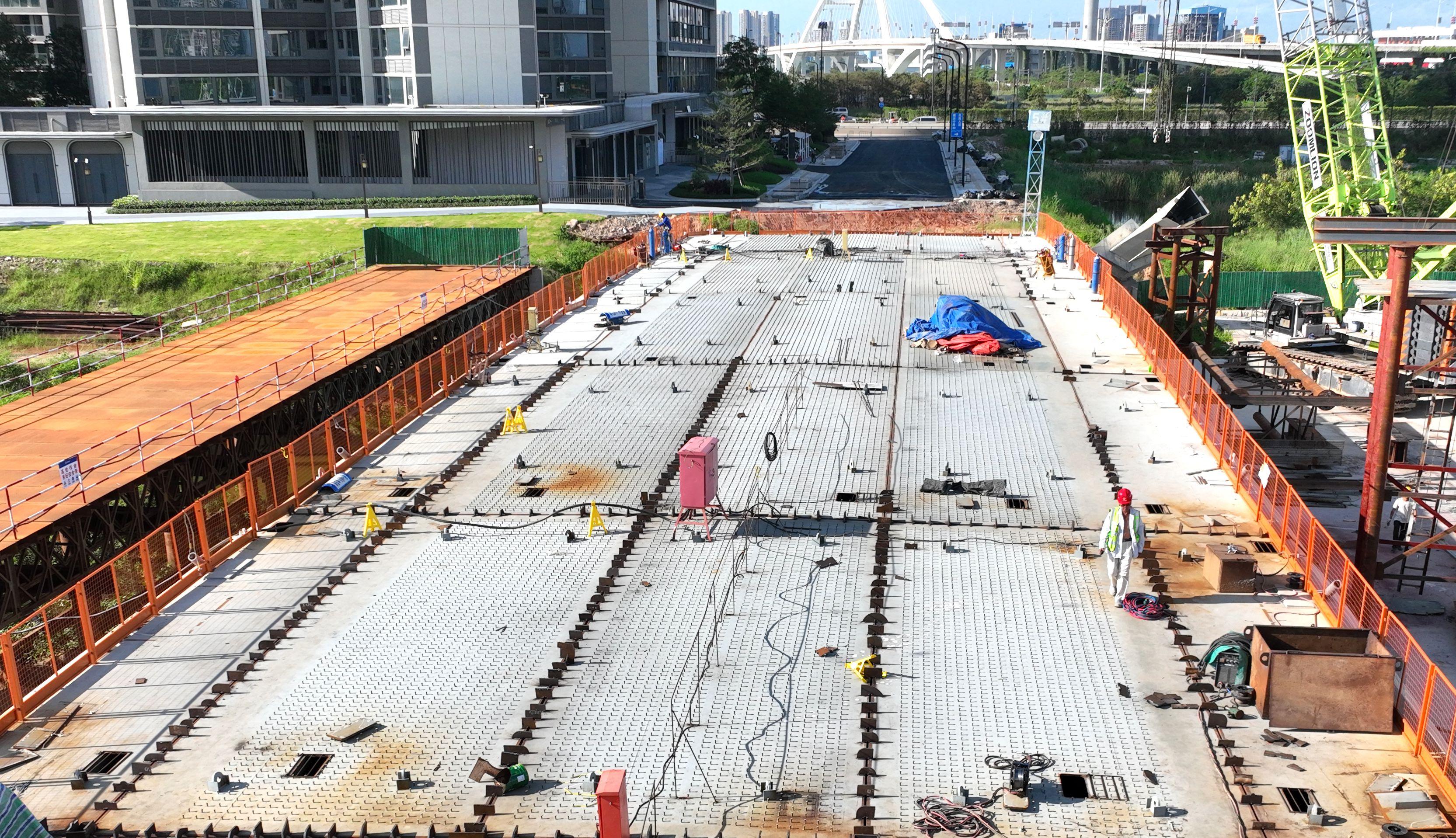 廣州南沙橫瀝島尖這座在建橋取得新進展